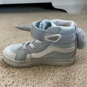 Toddler Kids Size 7 Blue Unicorn Vans Kk8-hi Shoes Sneakers